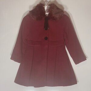 Edgehill Collection SZ4/5  Vintage inspired Removable Fur Collar Winter Coat